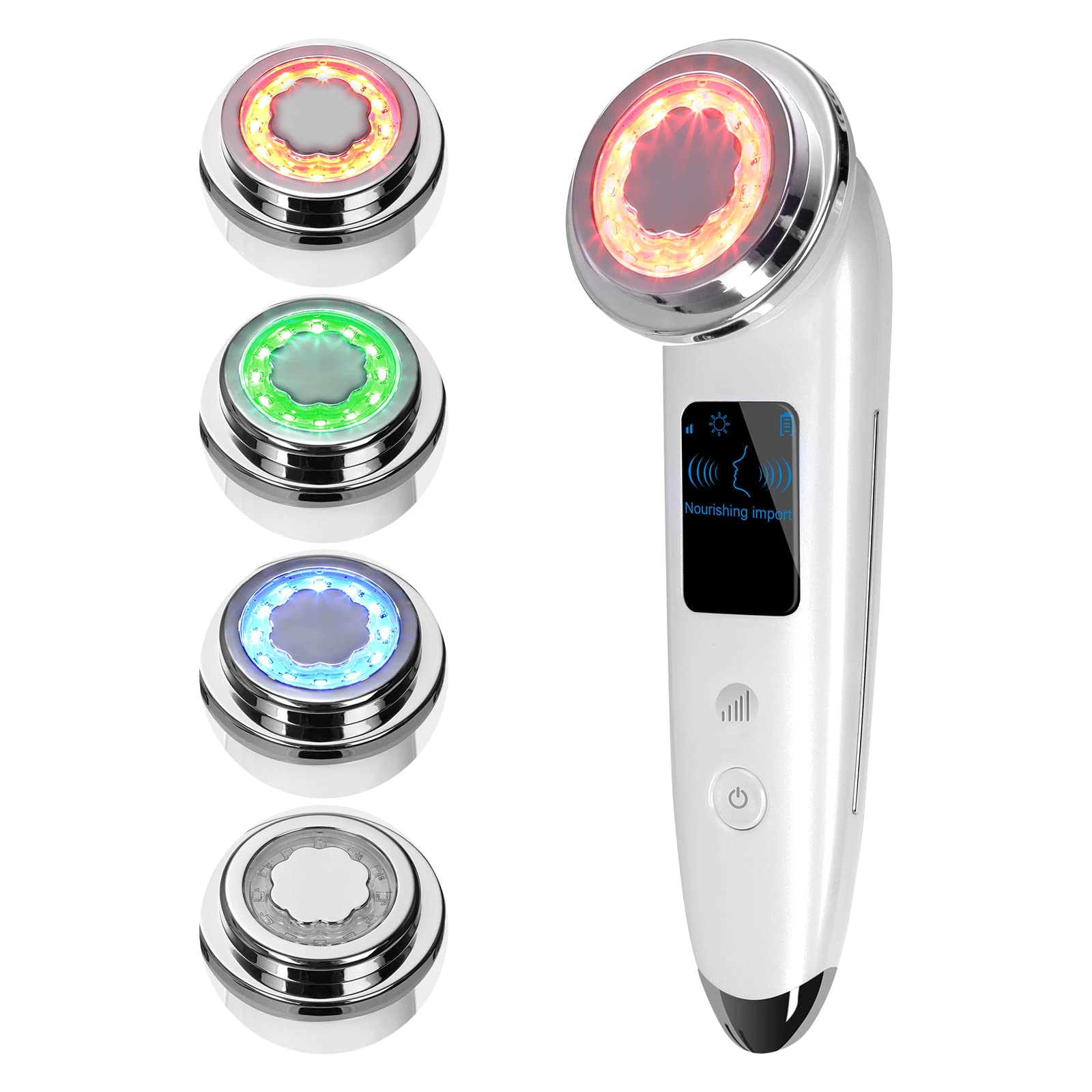 VOFEL face massager 4in1 white front view for smooth skin benefits