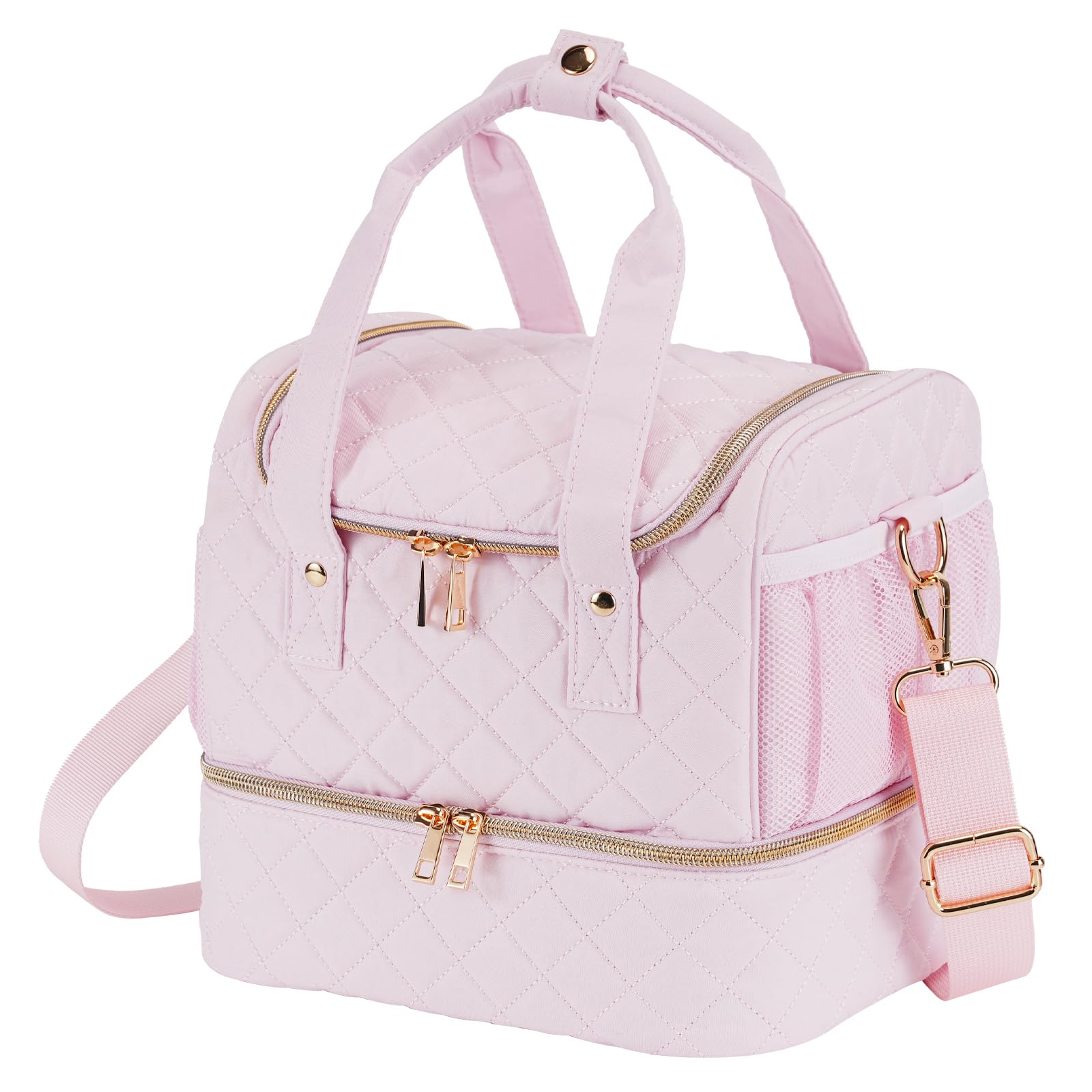 VOFIpremiAm nail polish organizer case front view showing stylish feminine design for kits