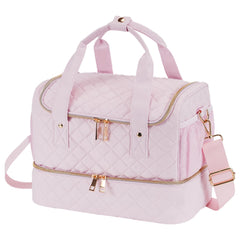 VOFIpremiAm nail polish organizer case pale pink highlights spacious interior for up to 50 bottles