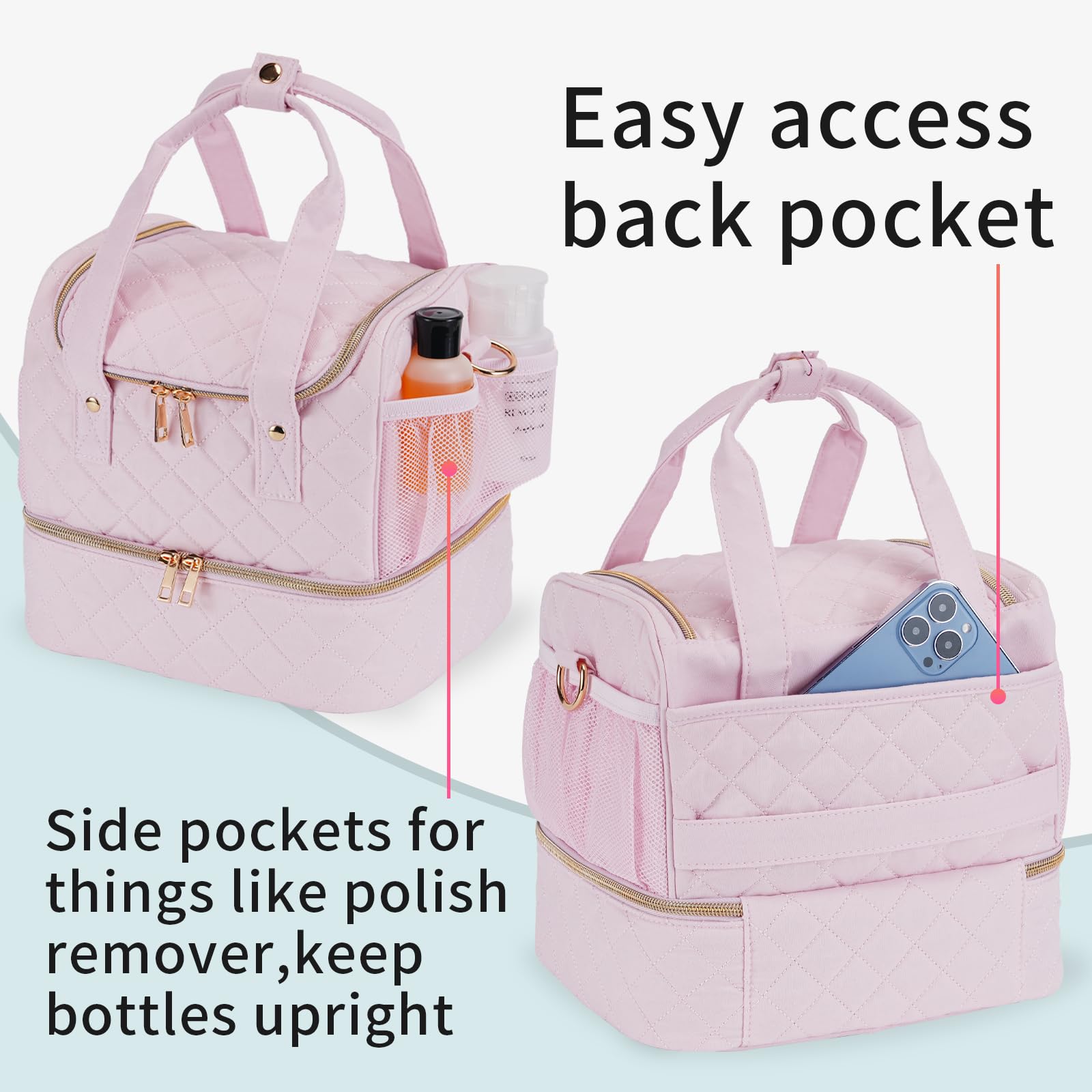 VOFIpremiAm organizer case top compartment with nail lamp ready