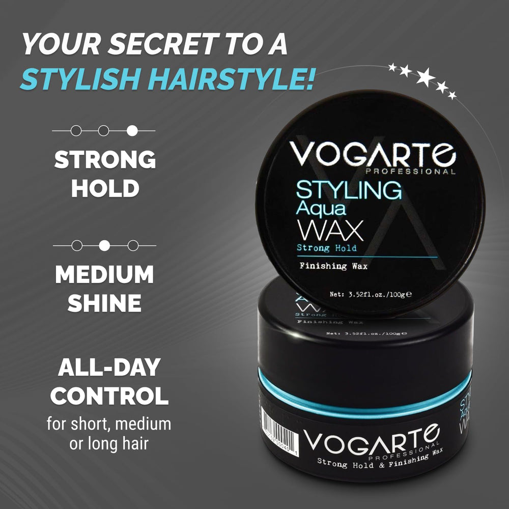 Vogarte Hair Wax side-part demonstrates crisp, defined lines with steady hold.