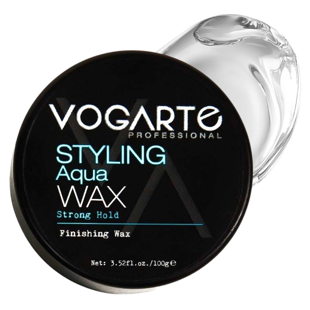 Vogarte Hair Wax easy-wash-out demonstrates quick removal after styling.