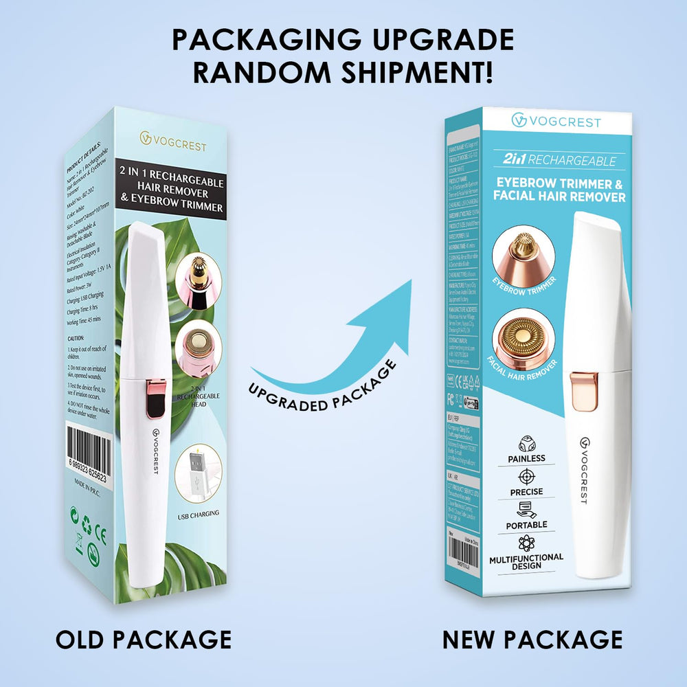 VG VOGCREST 2in1-facial-hair-remover in-use highlights versatile, gentle facial grooming.