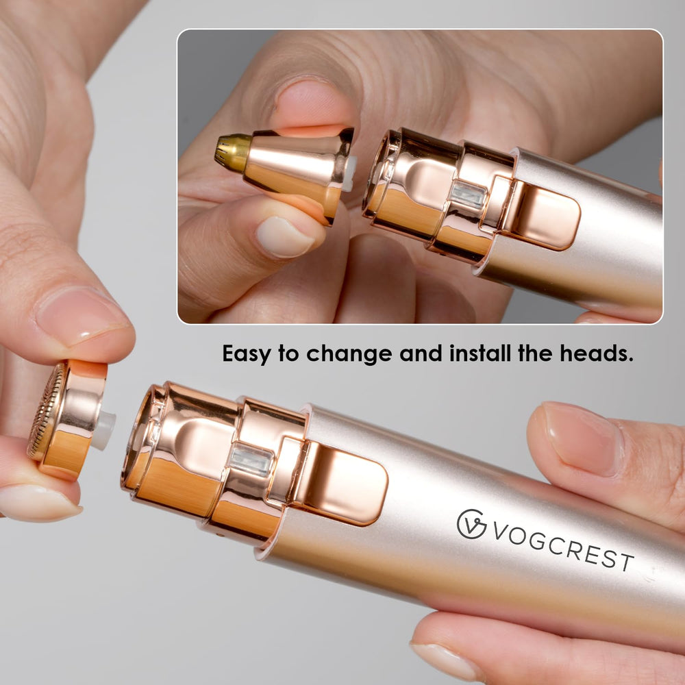 VG VOGCREST replacement heads during easy installation with quick swap demonstrated.