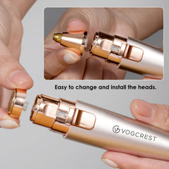 VG VOGCREST replacement heads during easy installation with quick swap demonstrated.