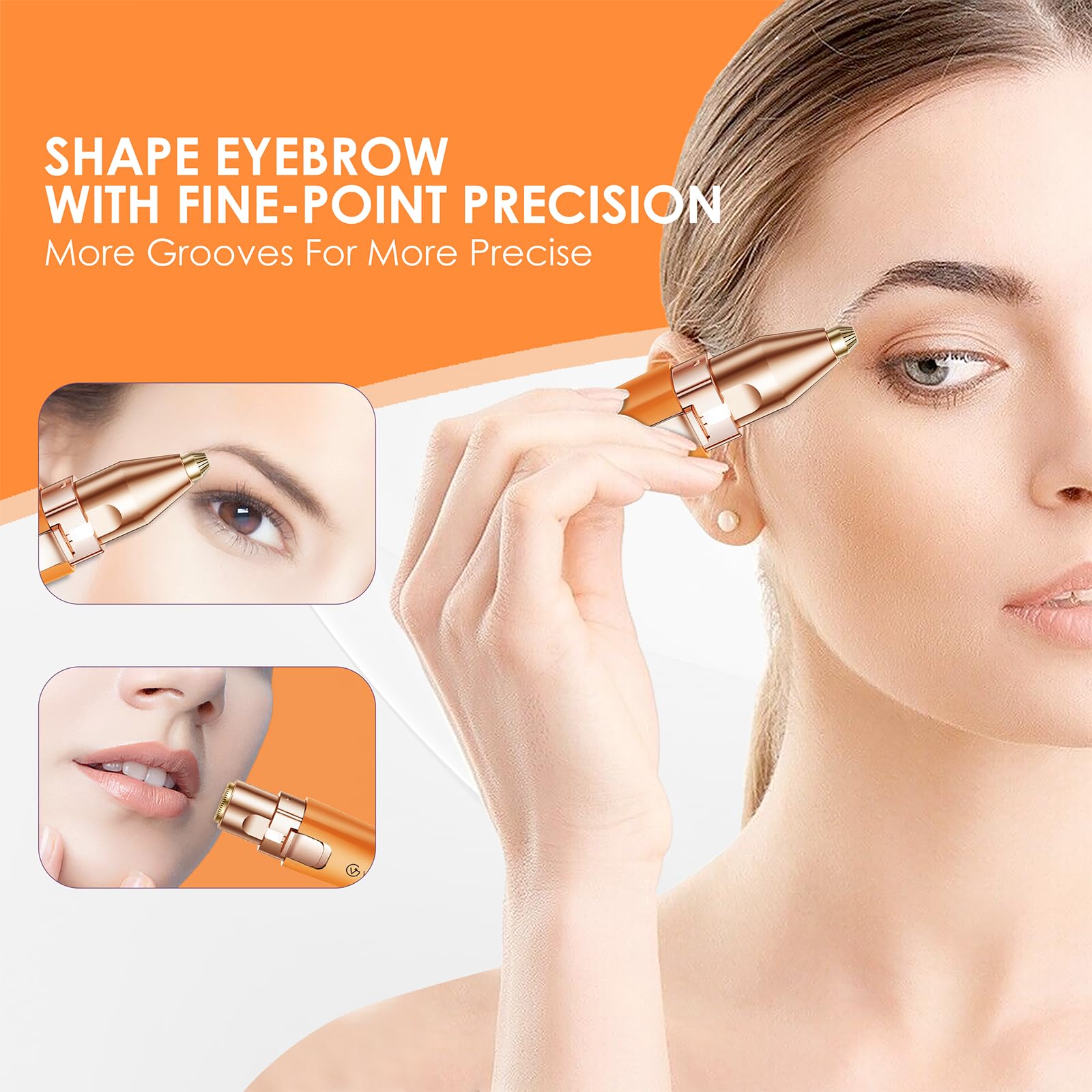VG VOGCREST Eyebrow Facial Trimmer precision-curves provides accurate shaping along contours.