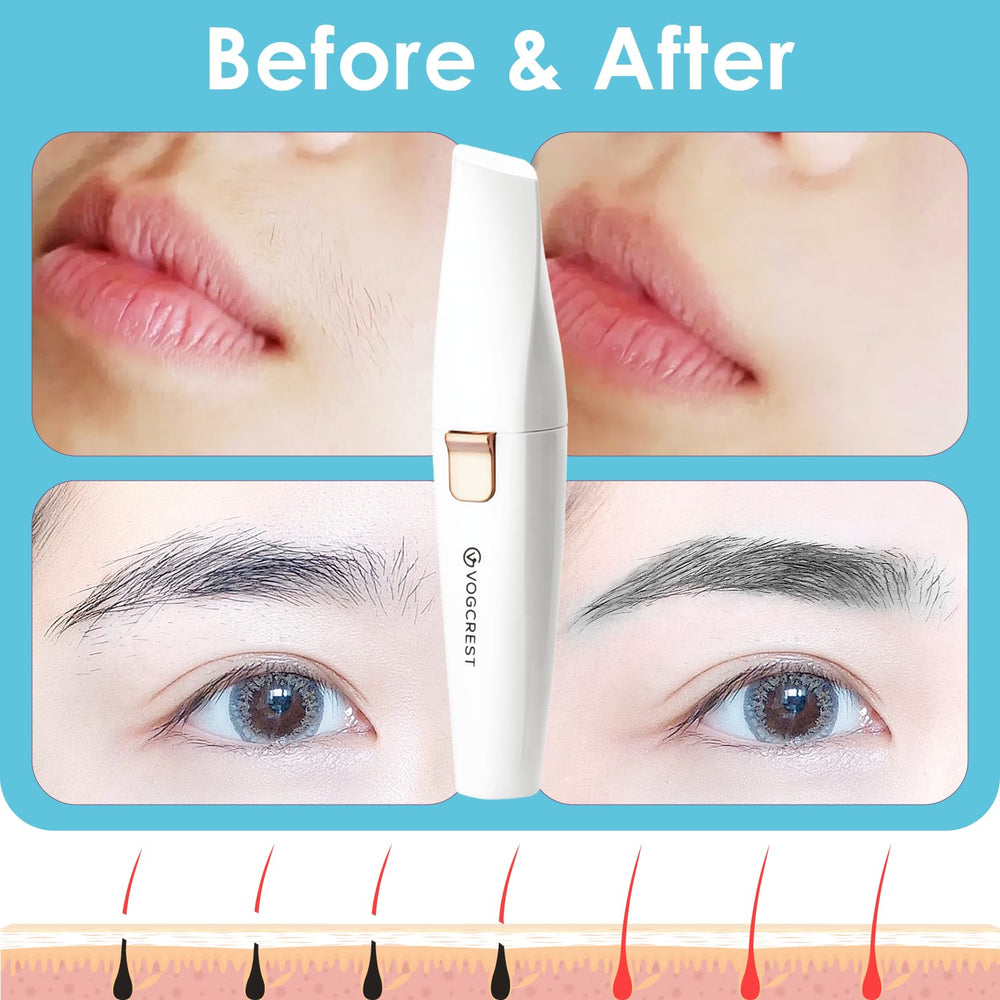 VG VOGCREST-closeup-hair-removal-motion demonstrates circular technique for even results.