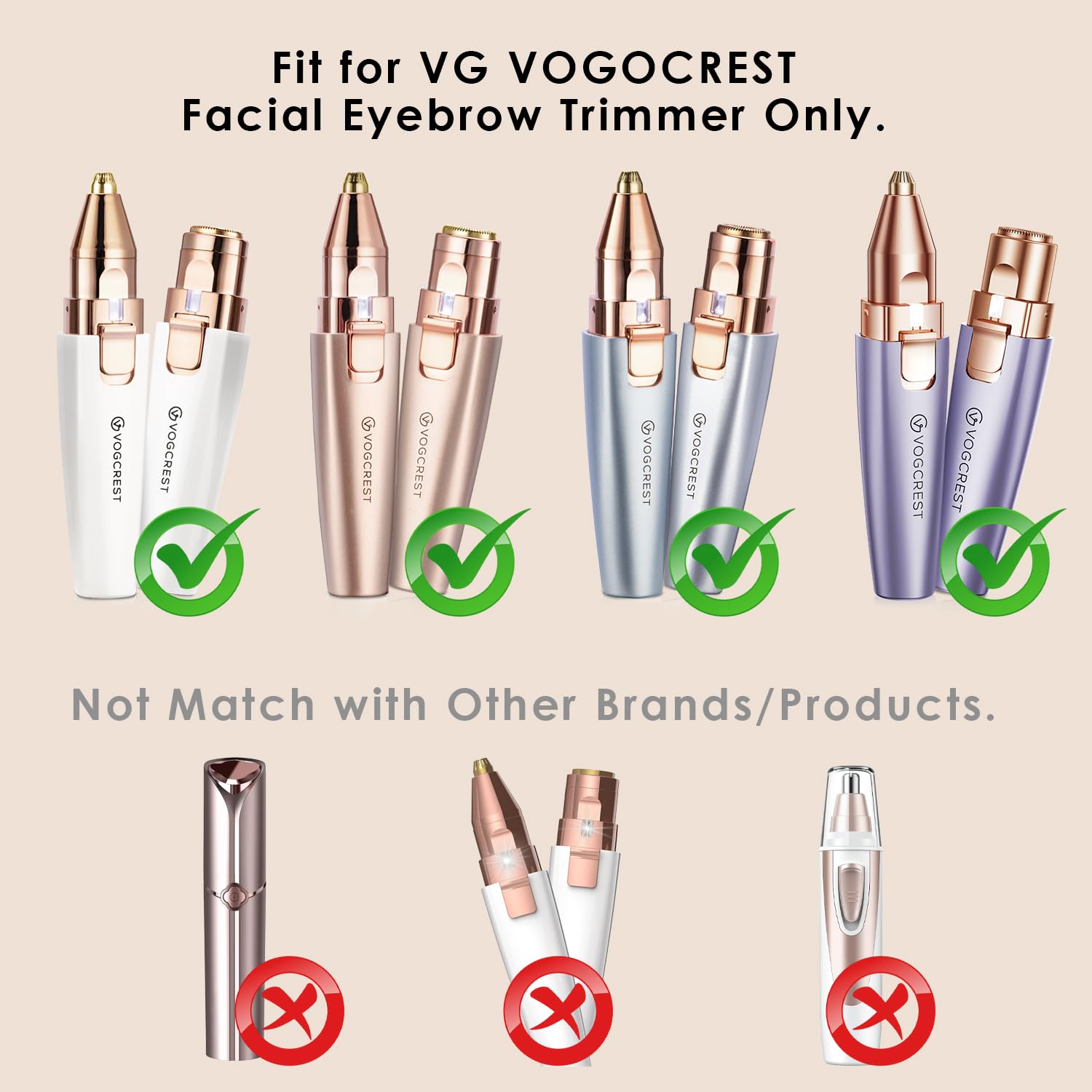 VG VOGCREST durable stainless steel heads promise long-lasting sharpness during regular use.