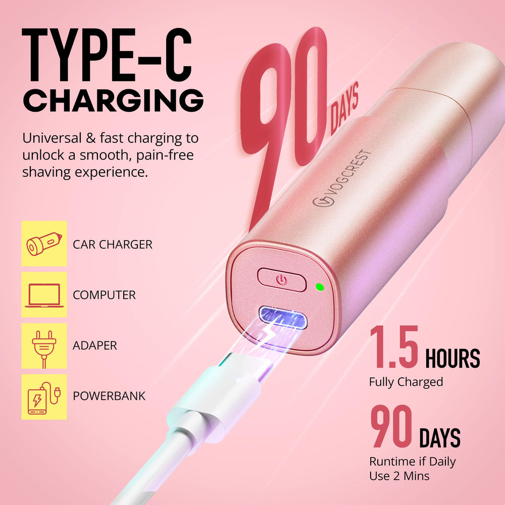 VG VOGCREST Nose Trimmer one-touch operation in cordless use.