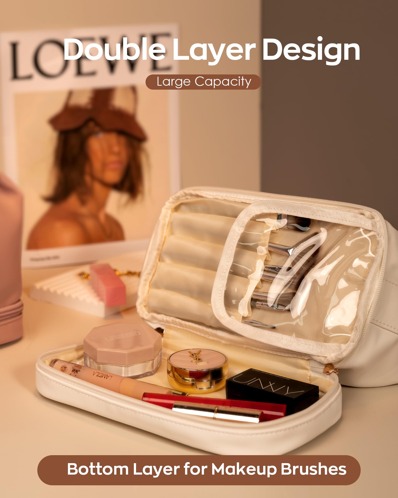 Vogewood makeup brush organizer keeps essentials neat