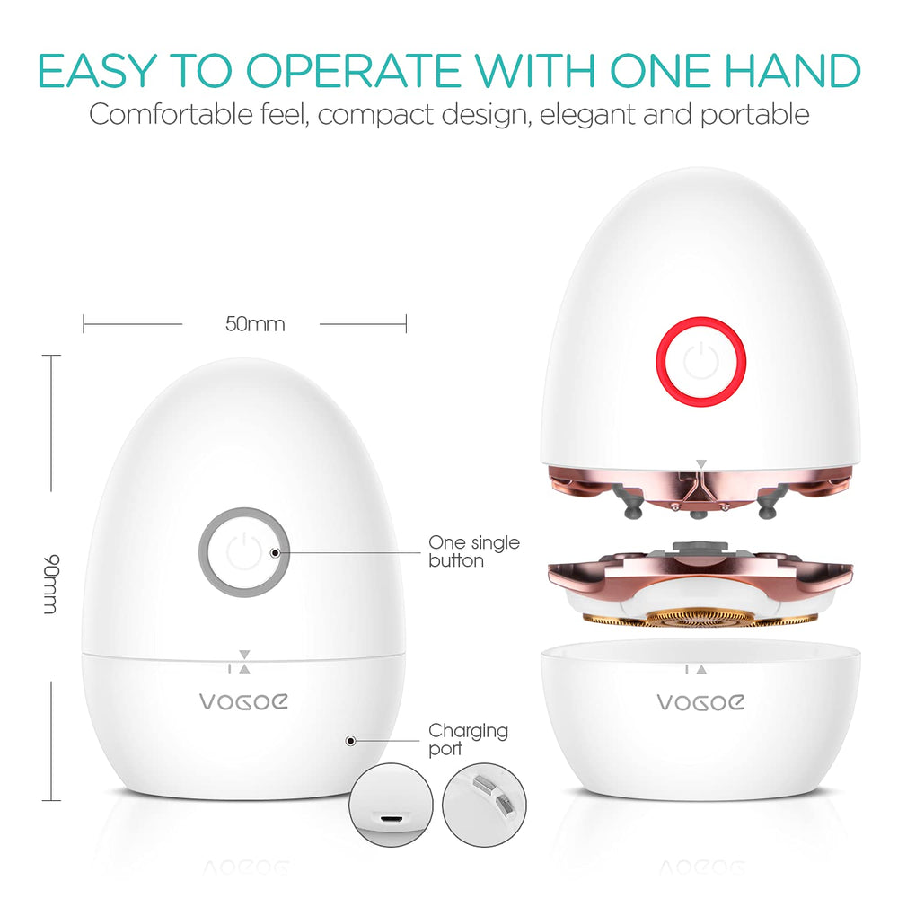 VOGOE ES300 egg-shaped portable design ideal for travel.