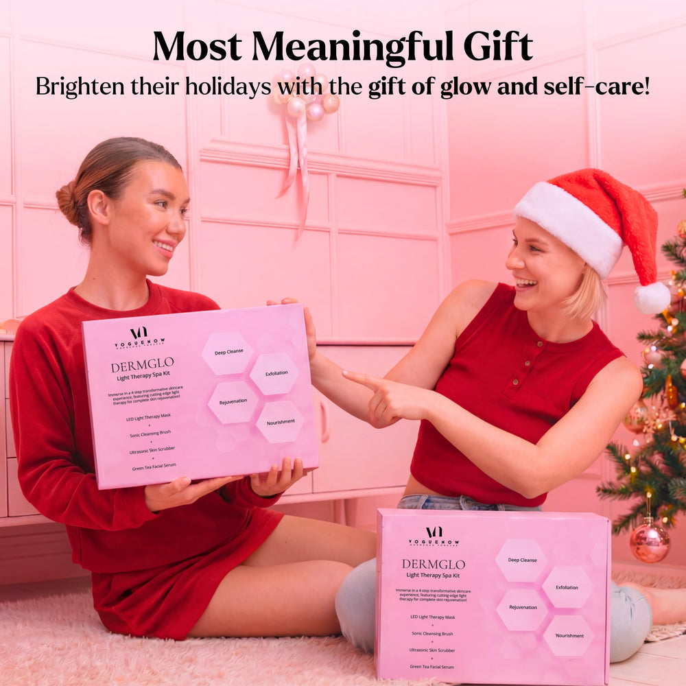 VogueNow LED Mask spa session image highlights soothing, customizable light therapy at home