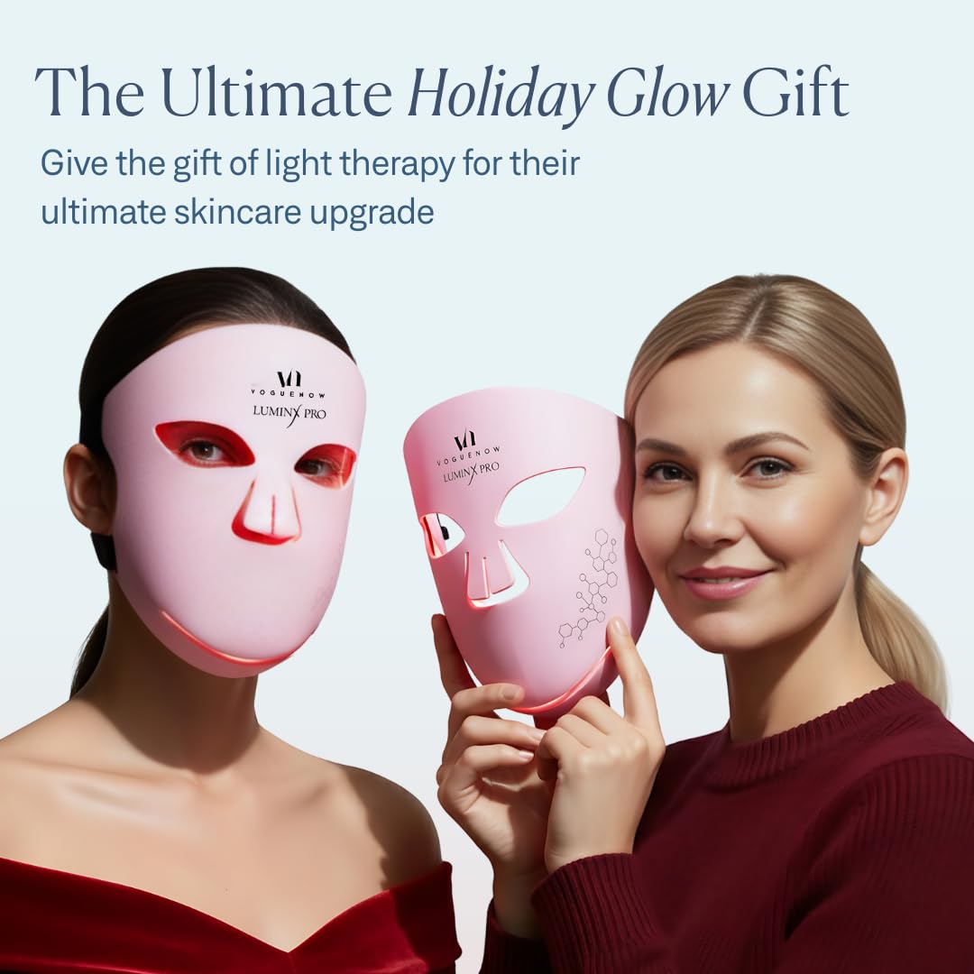 VogueNow LuminX Pro red blue NIR modes for versatile skin treatment.