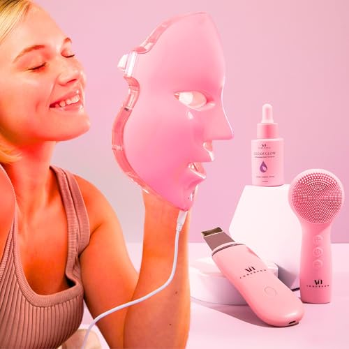 VogueNow Ultrasonic Scrubber closeup highlights deeper cleansing alongside light therapy