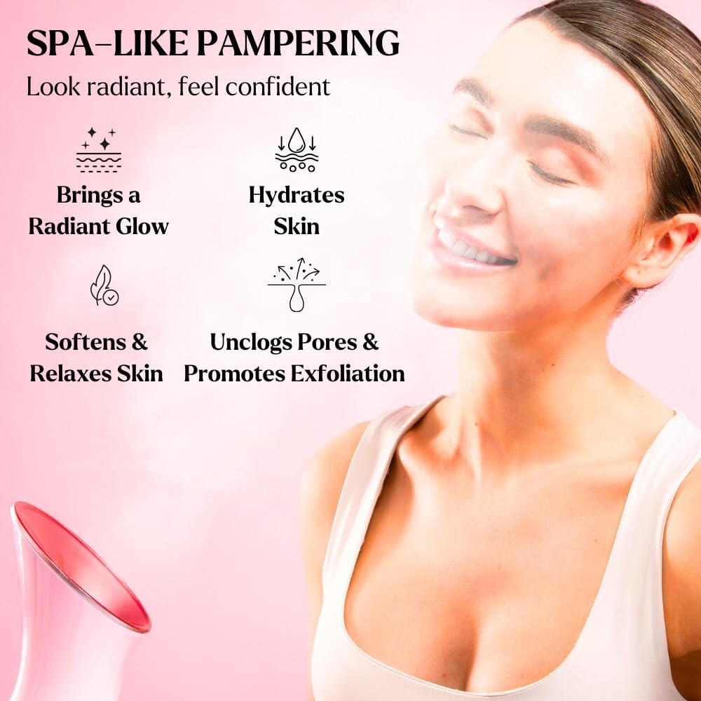 VogueNow ultrasonic scrubber closeup promotes thorough cleansing sessions