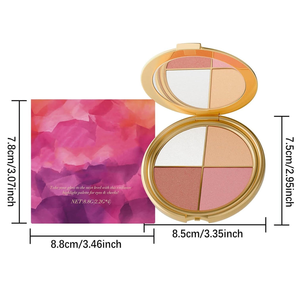 VOGUZY Coordinated-look application demonstrates cohesive eye and cheek color blends.