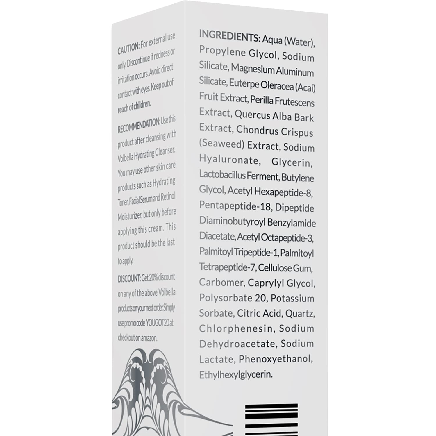 VOIBELLA BEAUTY Instant Face Lift Cream on neck jawline for firmer appearance