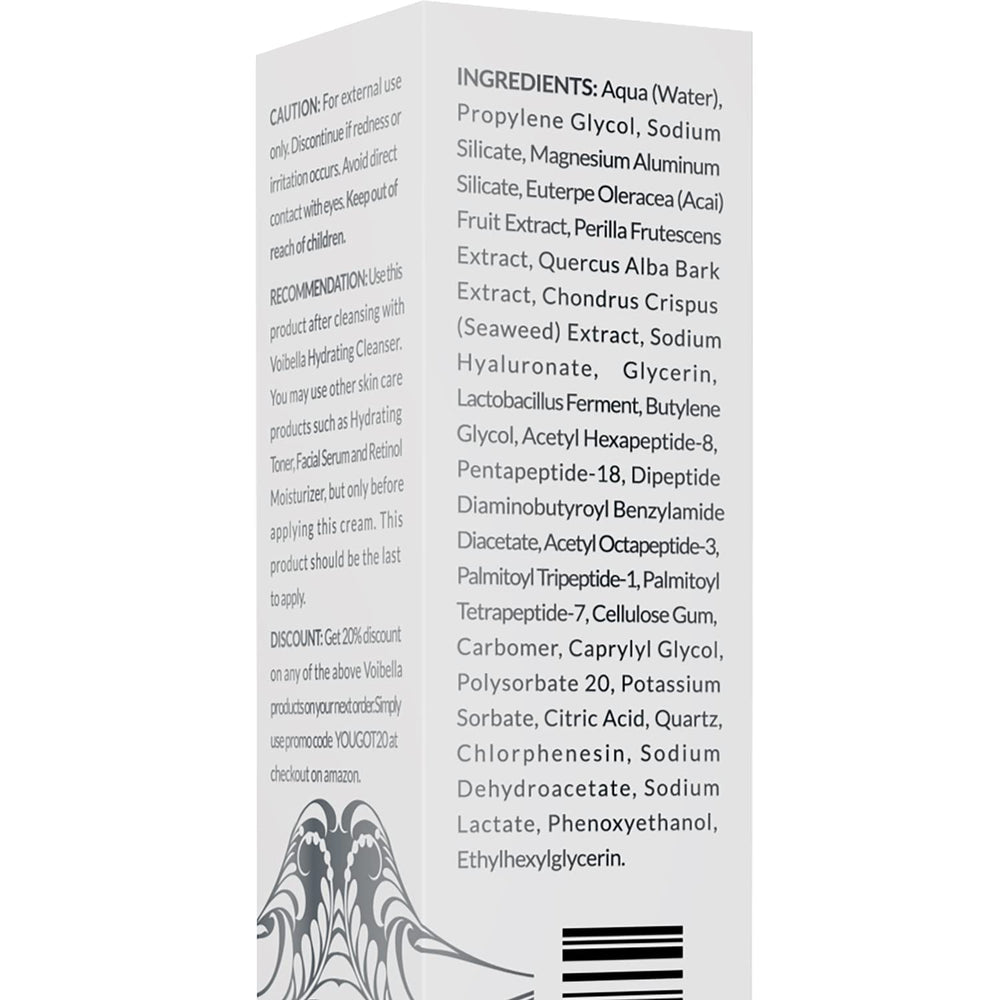 VOIBELLA BEAUTY Instant Face Lift Cream on neck jawline for firmer appearance