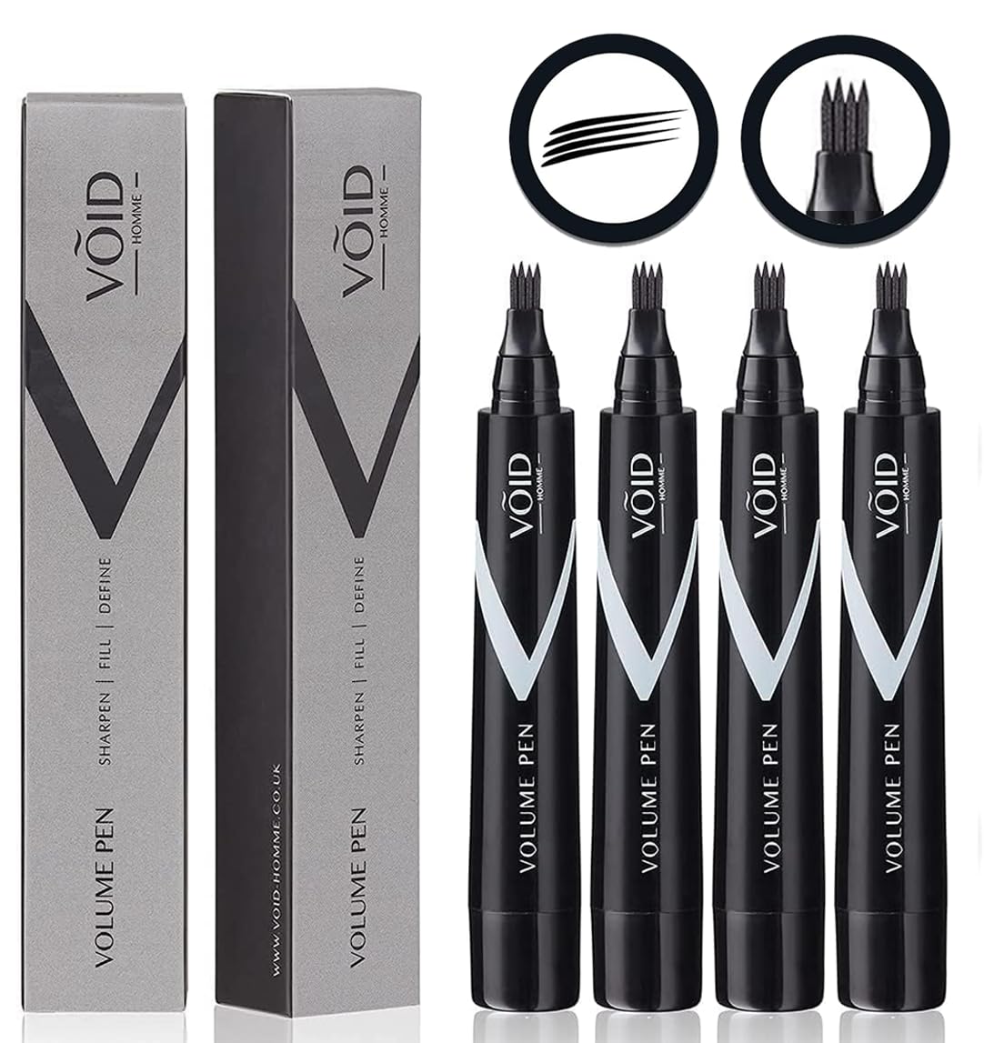 VOID Homme Beard Pen Pack4 box for quick at-home beard filling on the go.