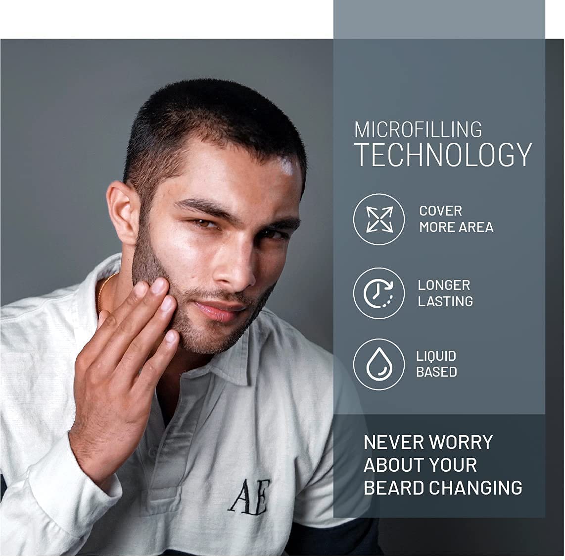 VOID Homme Waterproof beard pen swatch highlights smudge-proof, durable tint.