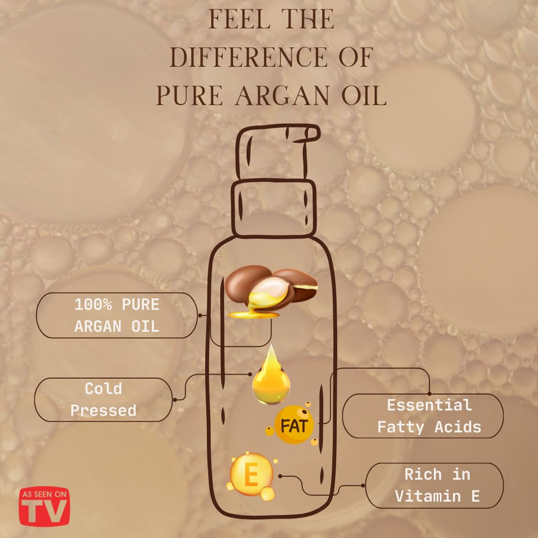 VoilaVe Argan oil dropper close-up highlighting pure moisture for all skin types
