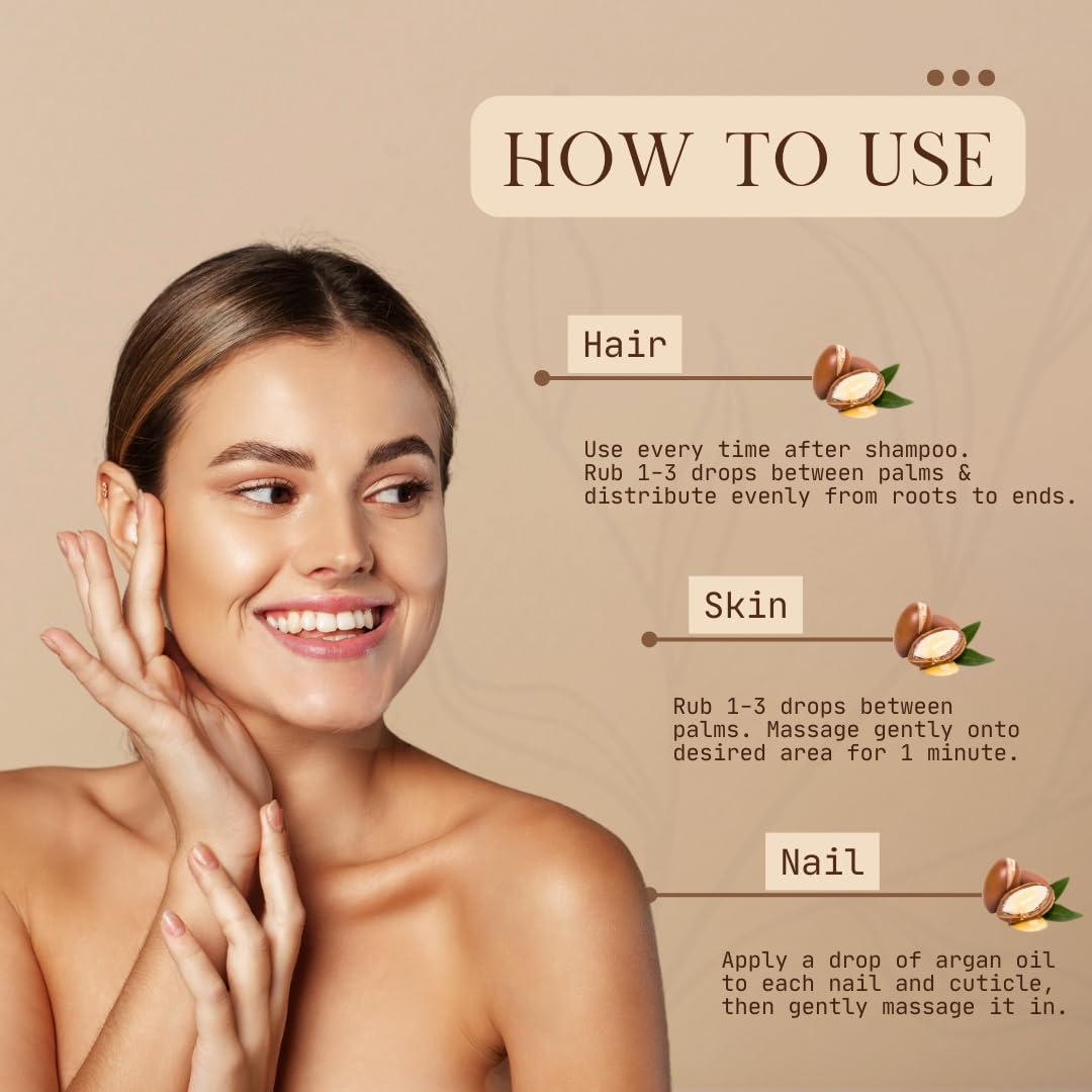 VoilaVe Argan oil in hair adds softness, shine, and manageability