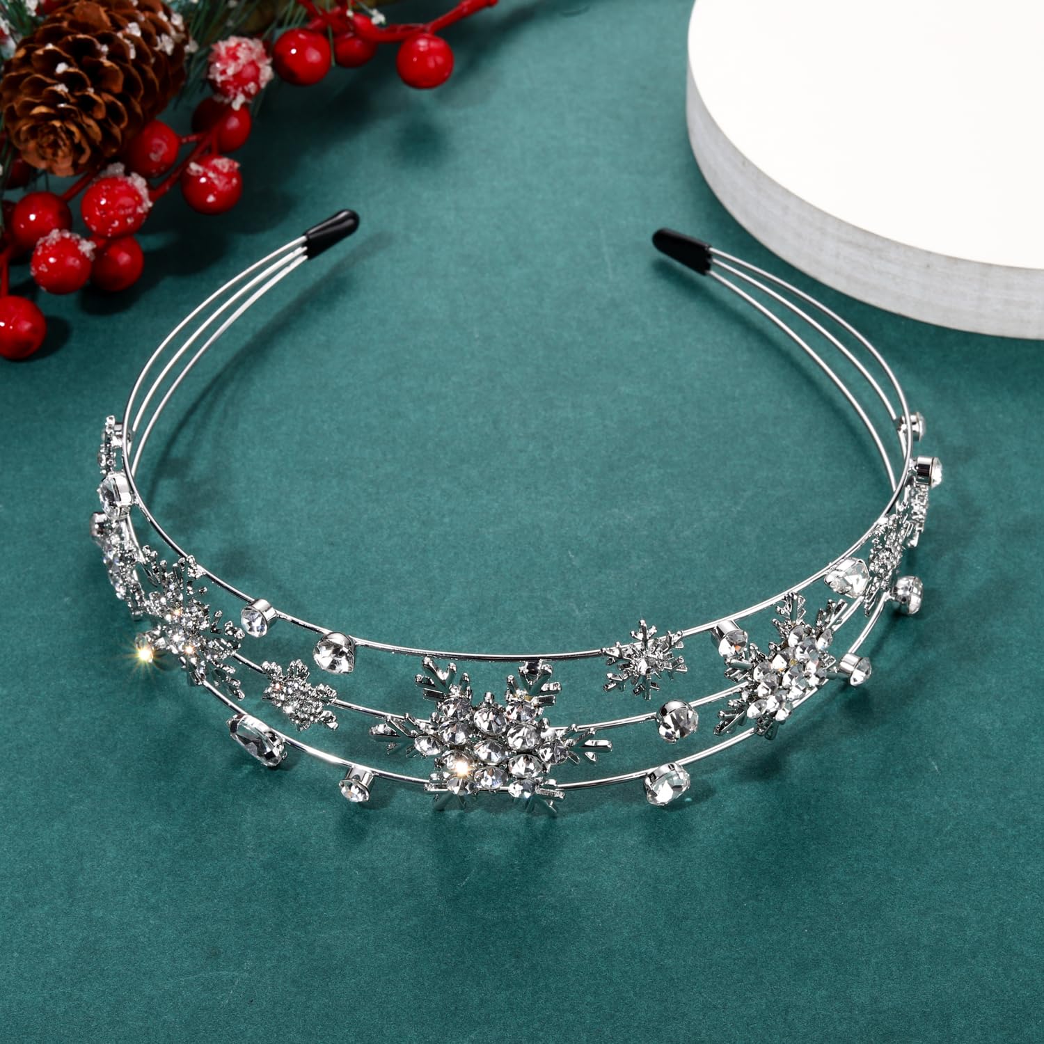 Vokone Christmas Headband for Women offers party-ready chic for holiday outfits.