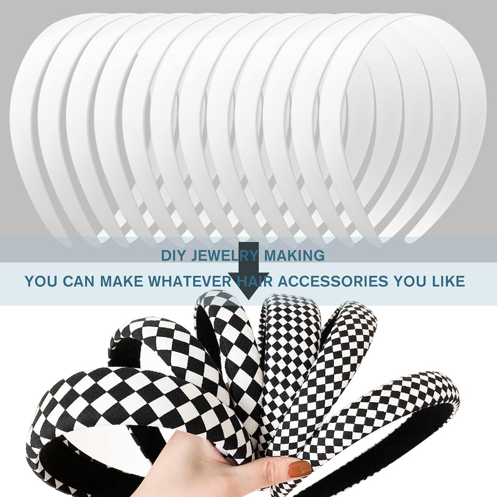 VOKOY white headbands ideal for decorating with felt, ribbons, and jewels