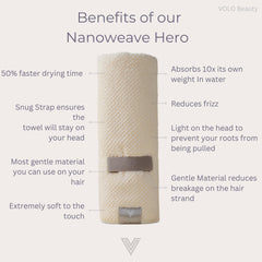 VOLO Hero Hair Towel provides quick-dry performance after showers