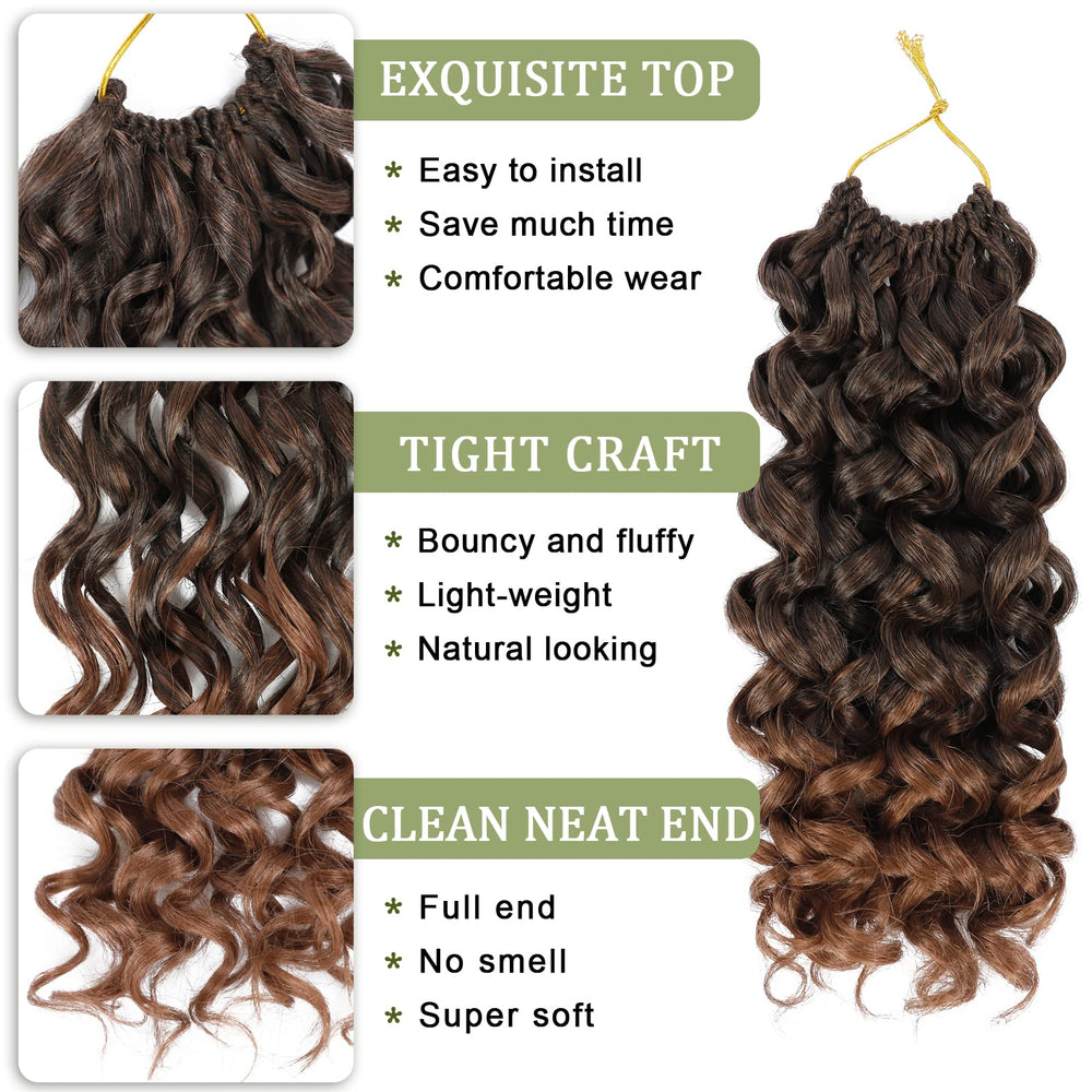 Vomella GoGo Curl ombre brown T30 shade close-up styling option