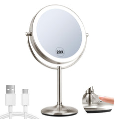 VORREMIRR 9in mirror with double-side 1x/20x magnification for precise makeup.