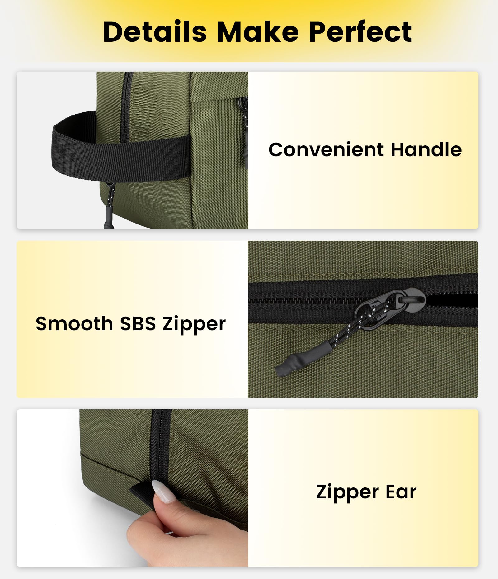 Vorspack polyester material emphasizes water resistance and durable everyday travel use.