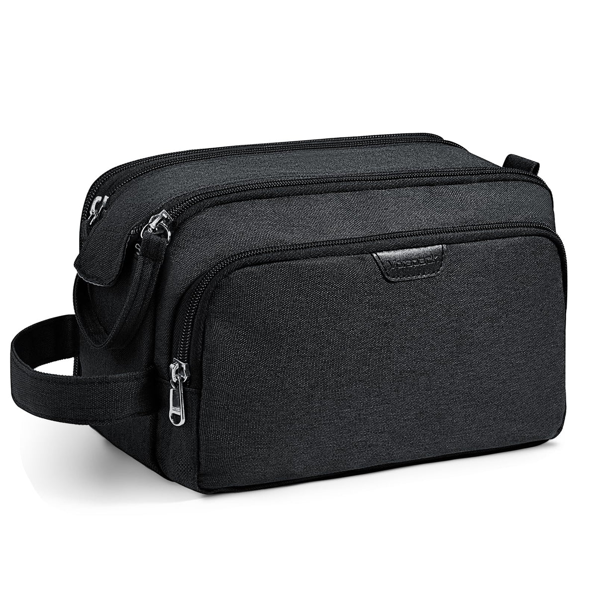 Vorspack Travel Toiletry Bag front zipper keeps toiletries accessible on trips