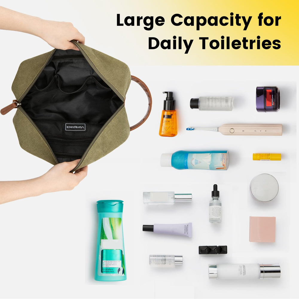 Vorspack Travel Toiletry Bag hanging strap for convenient bathroom access