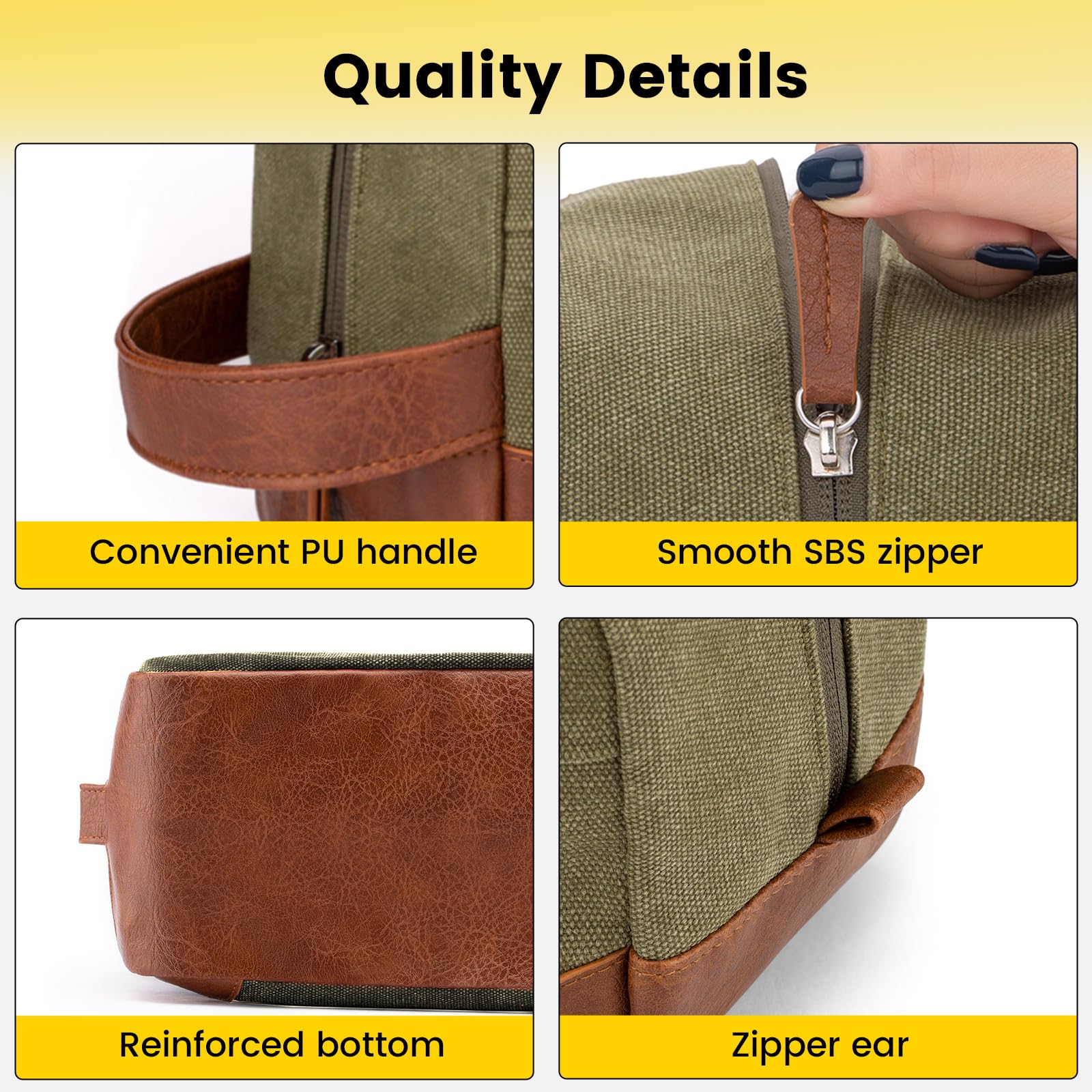 Vorspack Travel Toiletry Bag interior pockets keep items neatly separated