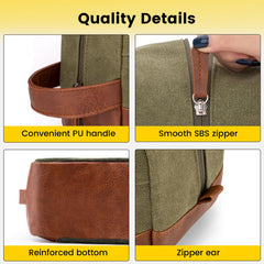 Vorspack Travel Toiletry Bag interior pockets keep items neatly separated
