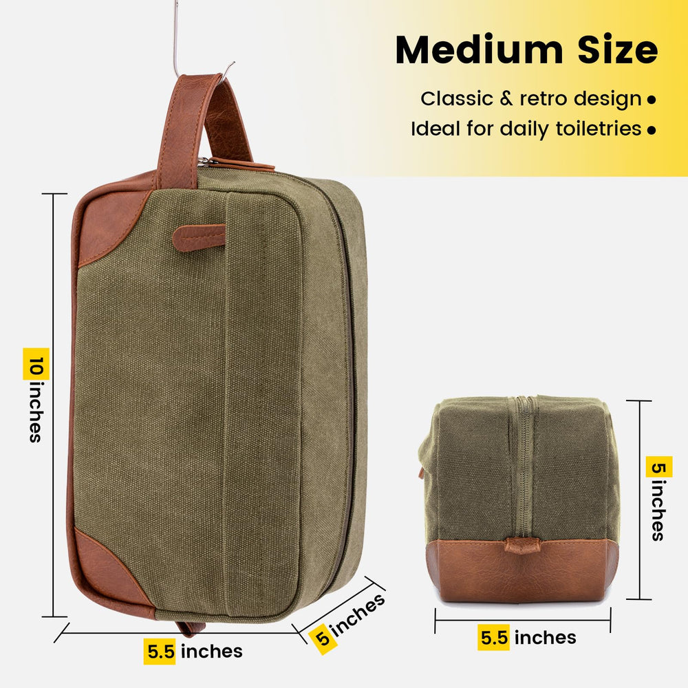 Vorspack Travel Toiletry Bag open main compartment for shaving and cleansers