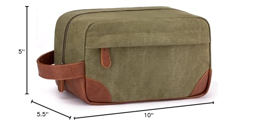 Vorspack Travel Toiletry Bag side view showing sturdy canvas protecting contents