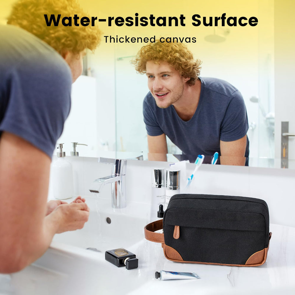Vorspack Travel Toiletry Bag canvas material emphasizes durability and water-resistance.