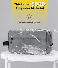 Vorspack travel toiletry bag for men grey interior pockets help organize small items securely.