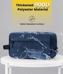 Vorspack bag front-pocket navy highlight quick-access skincare essentials.