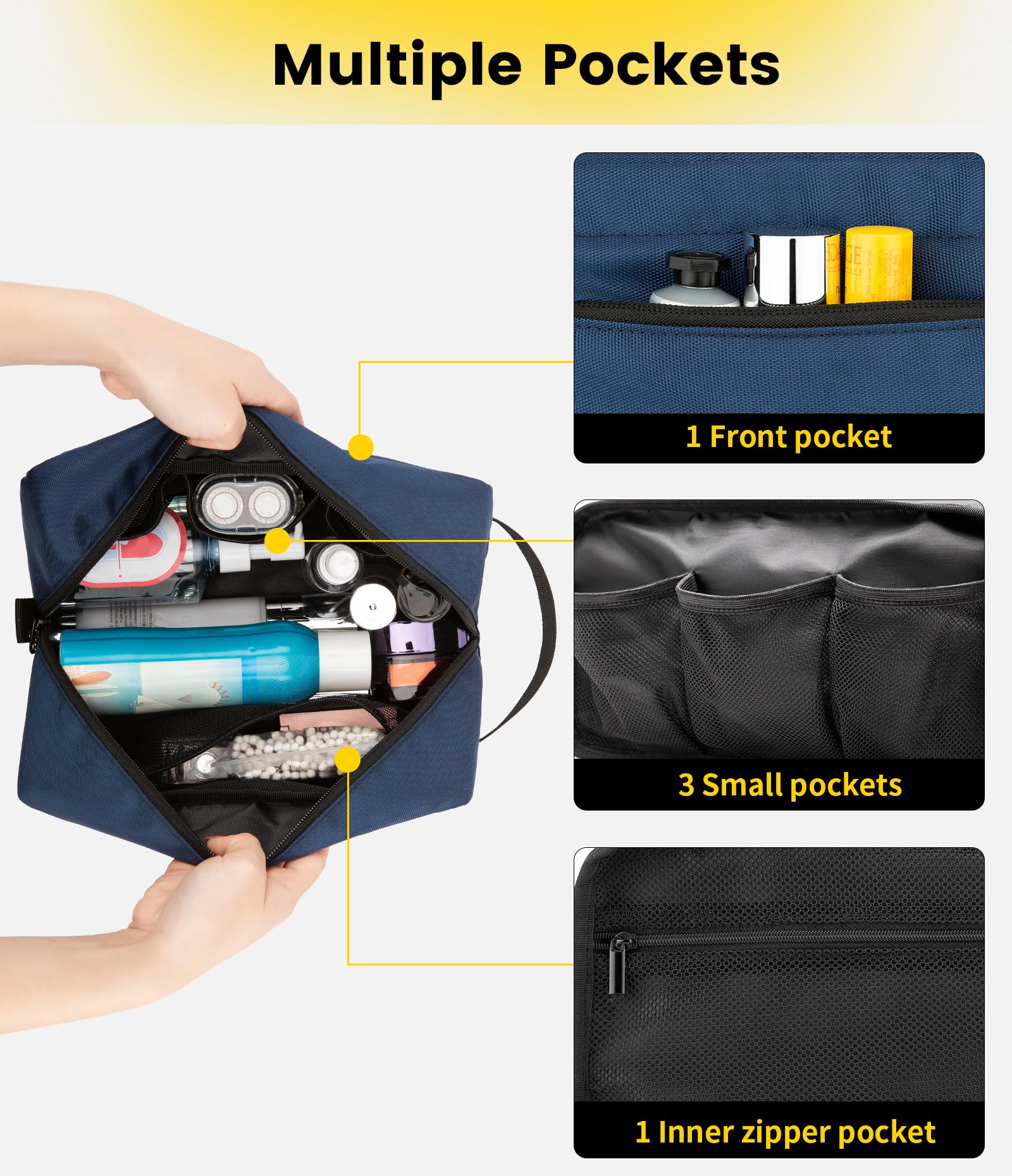 Vorspack navy side-view bag demonstrates sturdy material protecting belongings during travel.