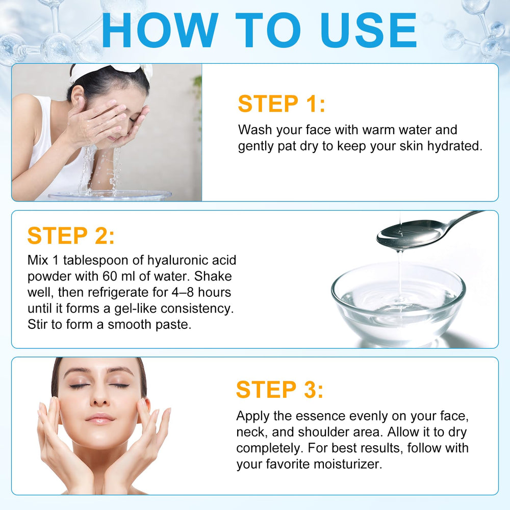Vortexonix HA Serum Powder applied on skin demonstrates easy application.