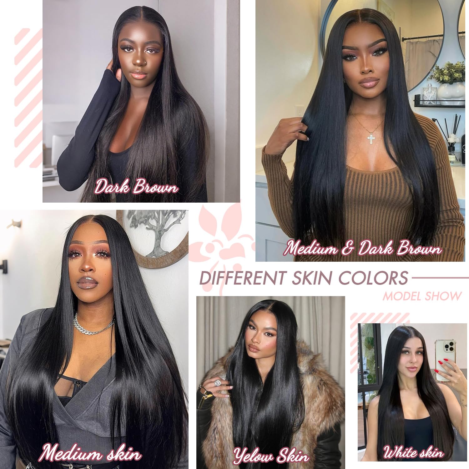Vorynix 200-density straight hair offers fullness for a confident look