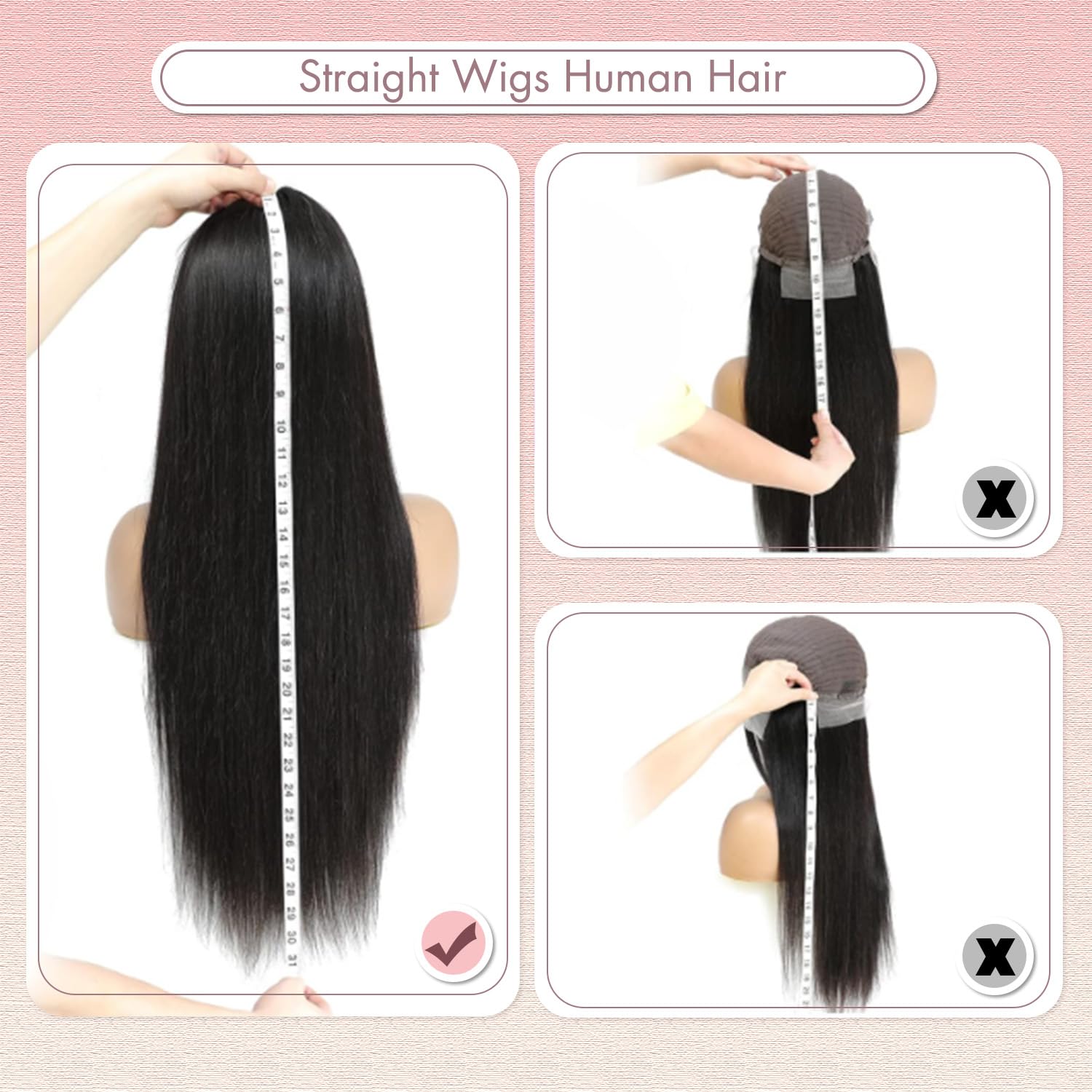 Vorynix long straight wig on model demonstrates versatile styling with minimal effort