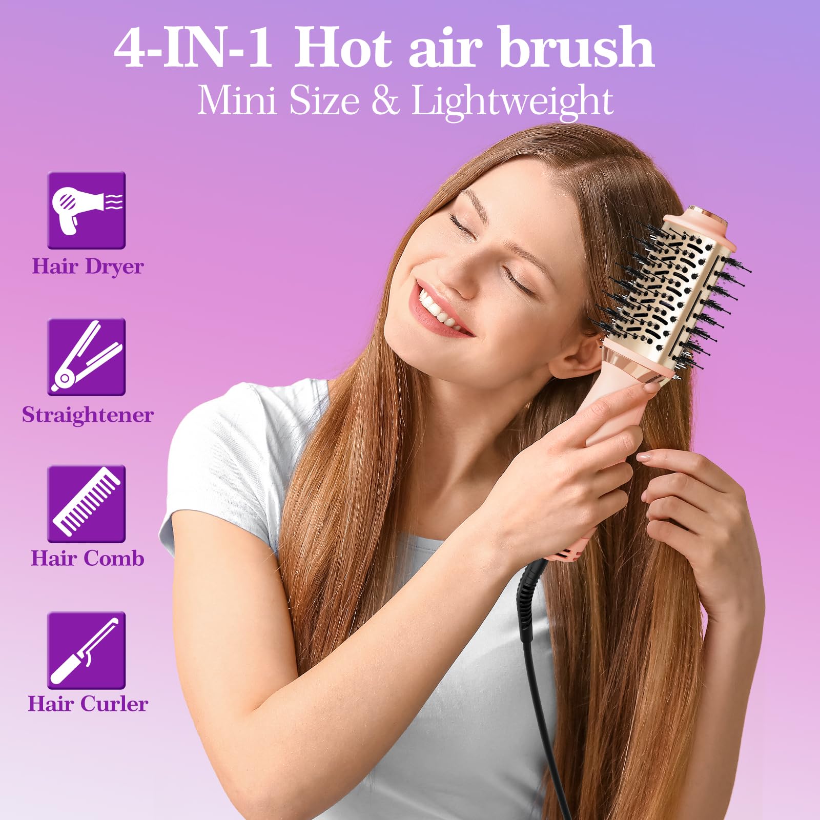 Voseki 4-in-1 styling tool blends comb, dryer, straightener, and curling options.