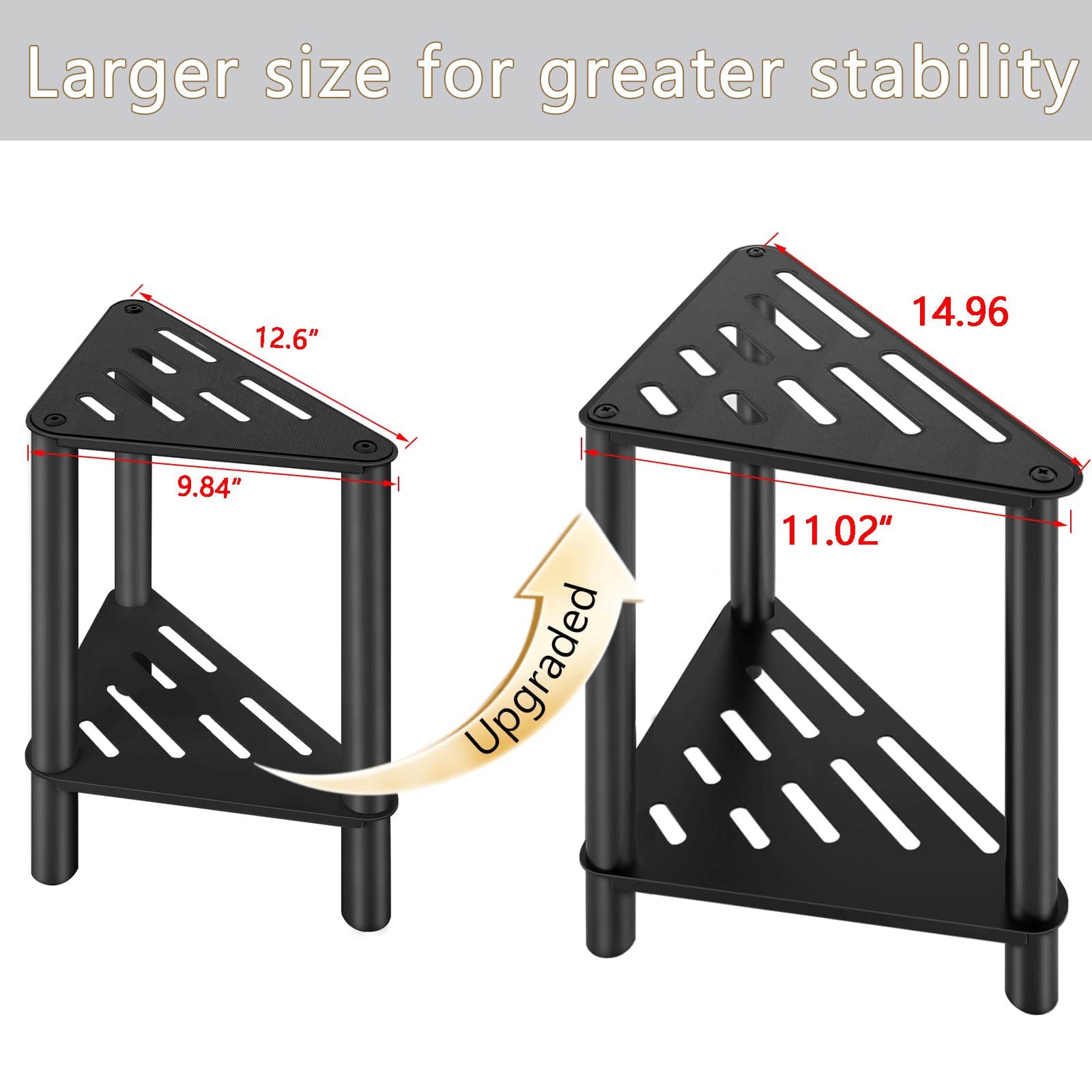 VOTZAAQ two-tier rack organizes towels and toiletries neatly.