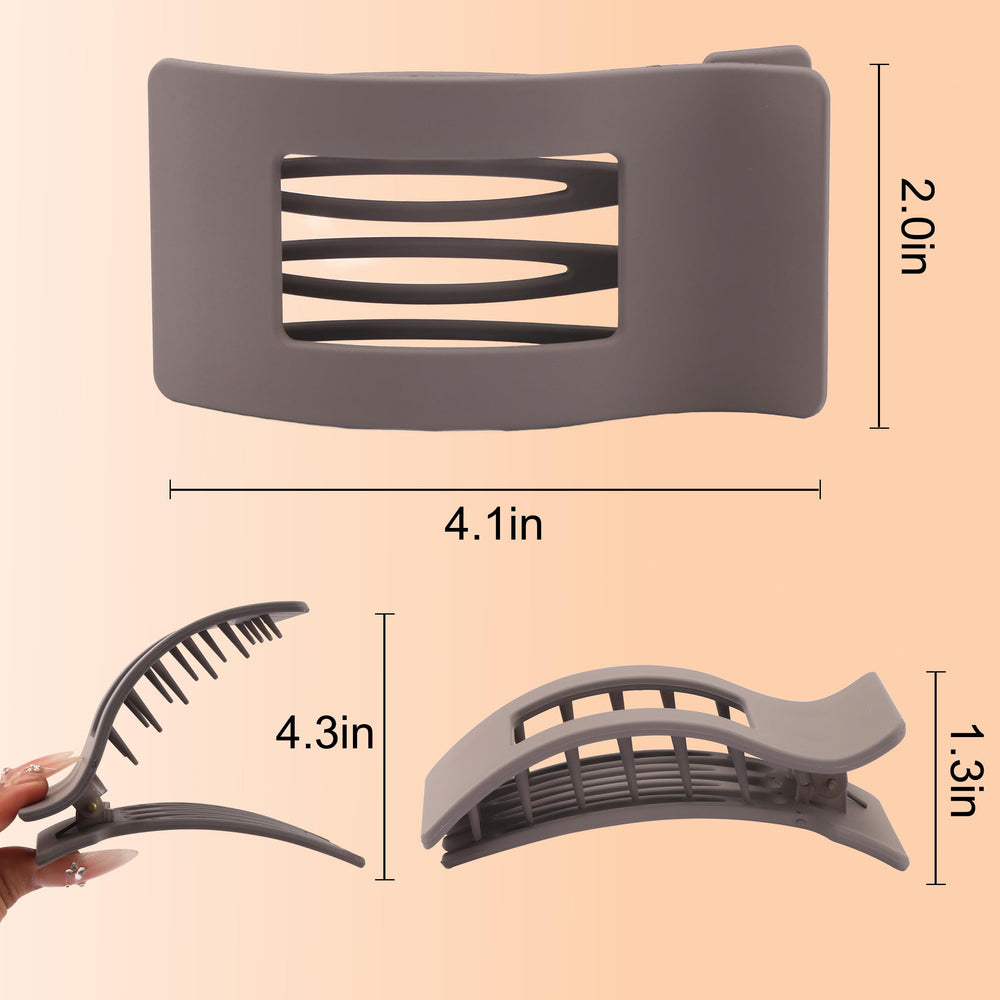 Pinza Vovii para pelo: vista lateral, agarre antideslizante para cabello grueso.