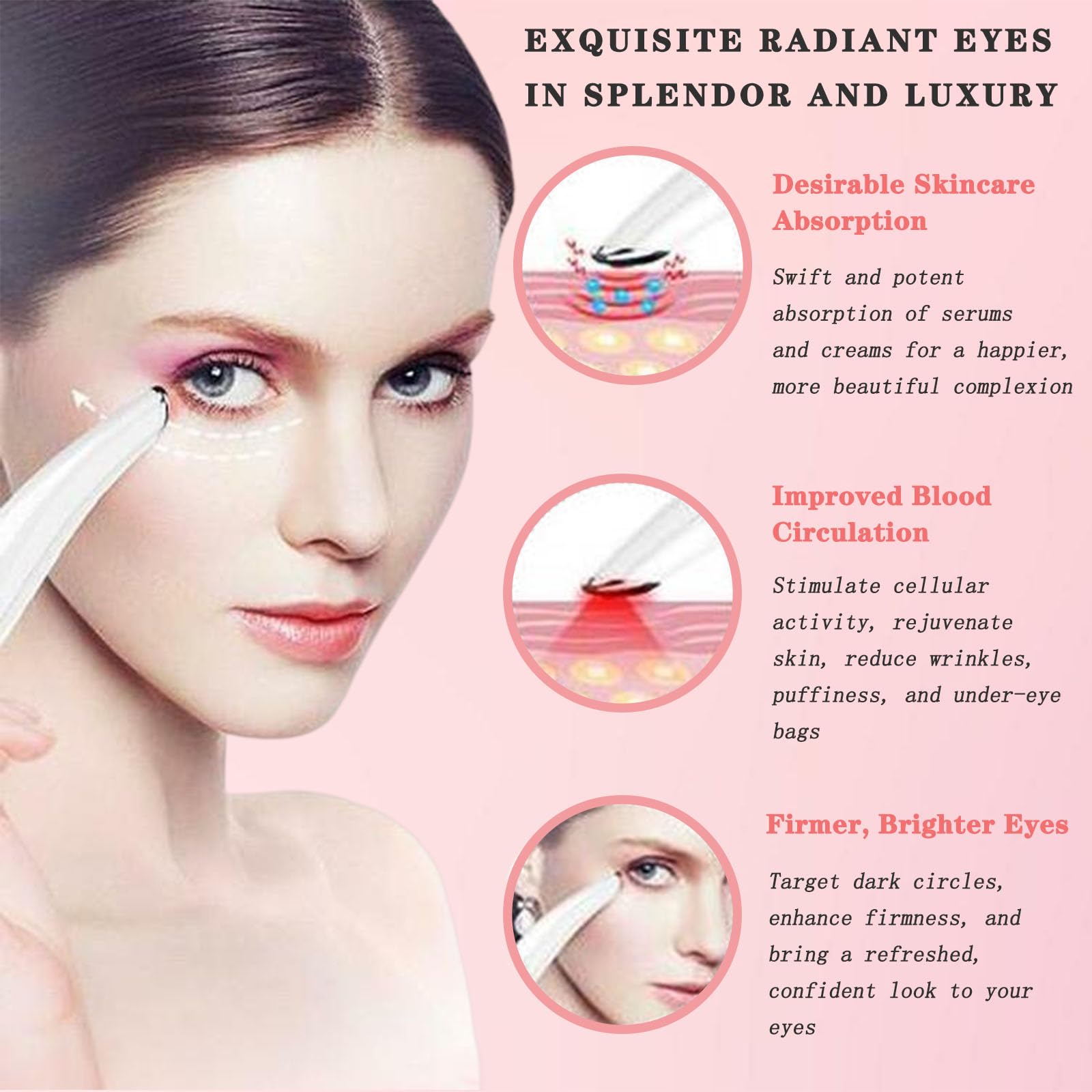 Vowleike Eye Lift Wand dry eyes relief through soothing heat and stimulation.