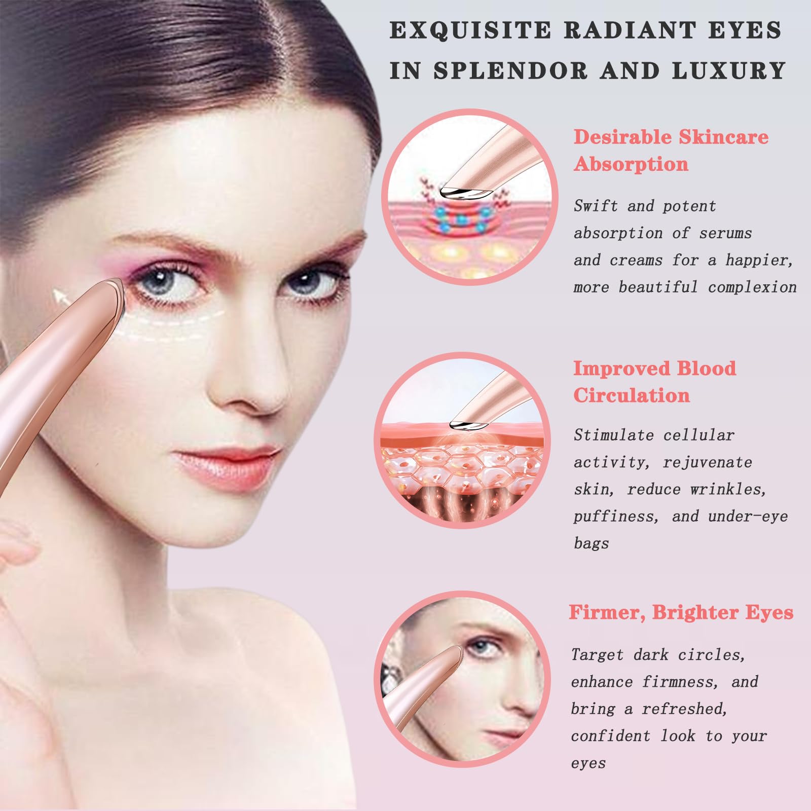 Vowleike Eye Lift Wand targets fine lines and wrinkles with relaxing massage.